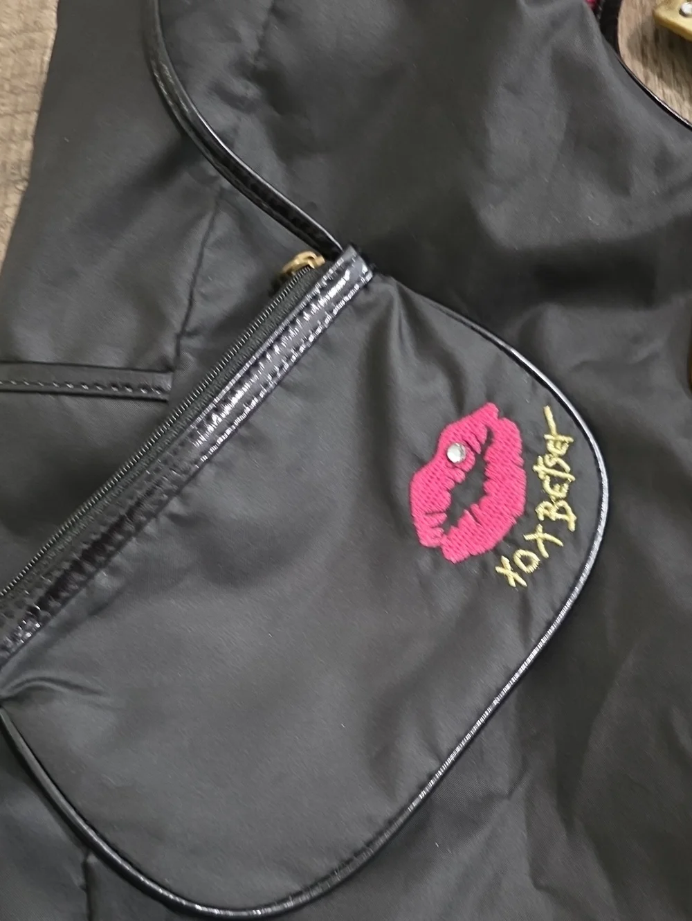 BETSEYVILLE FUN ZEBRA, CHERRIES, MARILYN LIPS BETSEY JOHNSON Y2K REVERSIBLE TOTE